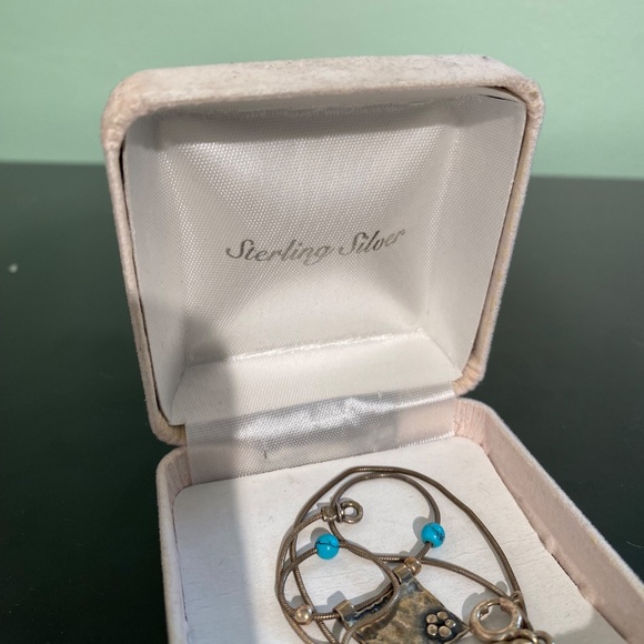Sterling Silver and turquoise necklace - Picture 4 of 6